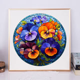 5D Diamond Art Painting Kits Black Labrador Stained Glass Circle Shape Full Drill Round Beads Diamond Art Gems Painting by Number Kits Wall Decoration Dog Memorial Gift 25x25cm(2) Generic