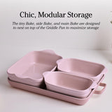 Our Place Bakeware Set | 5-Piece Nonstick, Toxin-Free, Ceramic, Stoneware Set with Oven Pan, Bakers, & Oven Mat | Space-Saving Nesting Design | Oven-Safe | Bake, Roast, Griddle and more | Spice Our Place