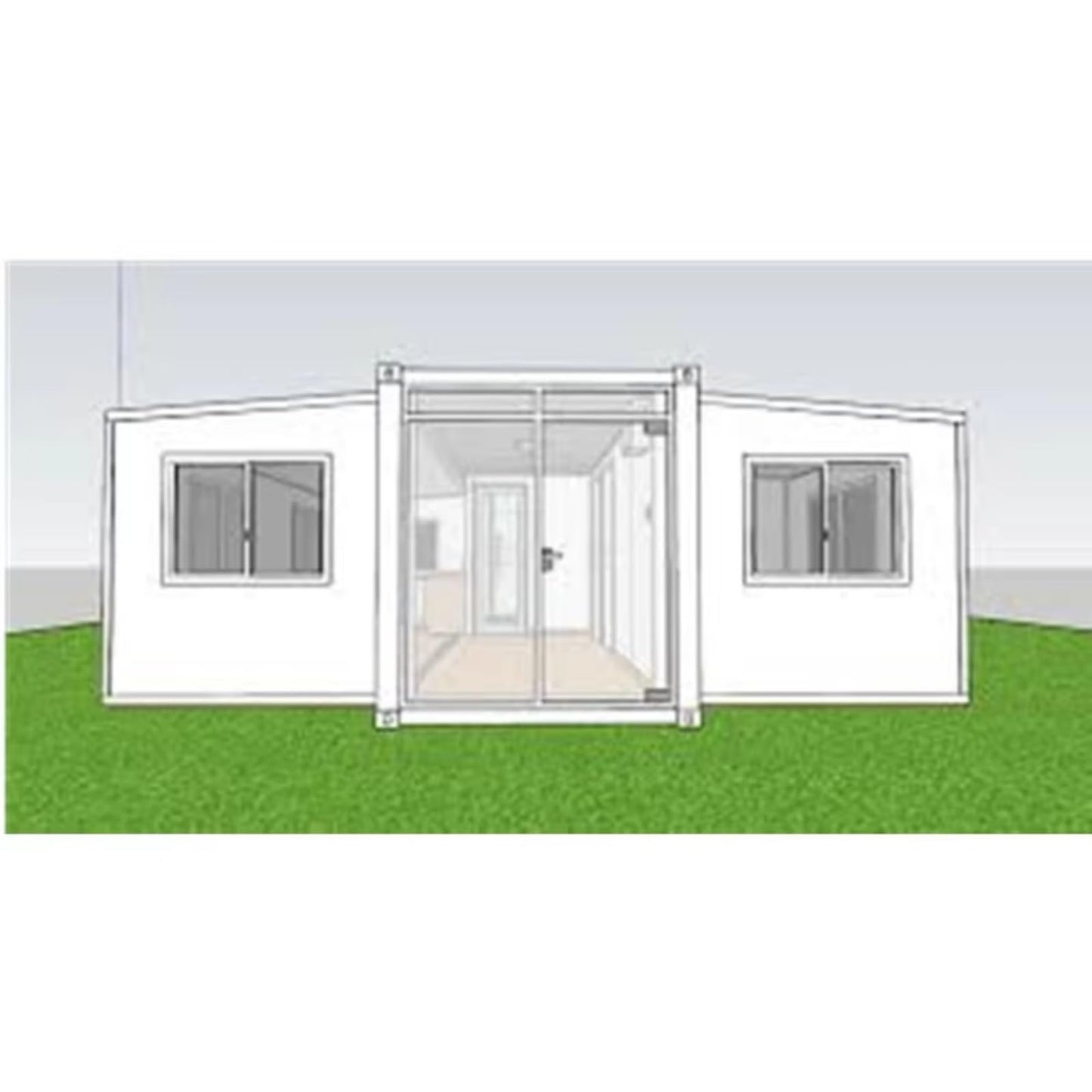 20ft 30ft 30ft Portable Tiny Folding Foldable Expandable Prefab Shipping Container Modular kit Home House for Sale - WoodArtSupply