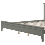 Harper & Bright Designs King Size Platform Bed Frame with headboard/Solid Wood Foundation with Wood Slat Support/No Box Spring Needed/Easy Assembly, Rustic Pine - Gray Harper & Bright Designs