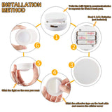 SIXDEFLY Wireless 16 Color Changing LED Puck Light 12 Pack LED Under Cabinet Lighting Closet Light Battery Powered Night Lights with Remote Control Dimmer & Timing Function SIXDEFLY