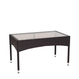 UNIROI Outdoor Patio 8 Pieces Rattan Furniture Set, Dark Brown UNIROI