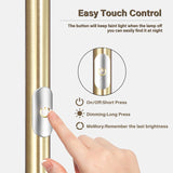 BoostArea Floor Lamp,Torchiere Standing Lamp,20W 2000LM LED Tall Floor Lamp,Stepless Dimmable,Touch Control,50000hrs Lifespan,Pale Floor Lamps for Living Room,Standing Lamps for Bedroom,Gold BoostArea