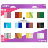 Sculpey Premo 24 Color sampler of Polymer Oven-Bake Clay, Non Toxic 1.5 lbs., Great for jewelry making, holiday, DIY, mixed media and more. Premium clay Great for clayers and artists. Sculpey