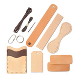 Realeather Basic Leather Craft Starter Kit - Basic Tools and Leather to Make a Key Fob, Bag Tag, Wristband, Cell Phone and Card Sleeve Realeather
