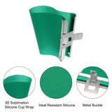 HARFINGTON Silicone Mug Clamp 12 Oz 3D Sublimation Silicone Cup Wrap Fixture for Printing Heat Transfer Machine, Green HARFINGTON