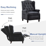 SAMERY Wingback Recliner Chair with Massage and Heat, Push Back Recliner Accent Chair, Modern Tufted Reclining Lounge Single Small Recliner Chair Set of 2 for Small Spaces, Living Room, Office SAMERY