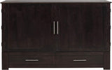 Mega Solutions Emurphybed Daily Delight Murphy Cabinet Chest Bed with Charging Station 8 Inch, Queen (Java) Mega Solutions