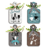 PH PandaHall 4pcs Kitchen Wall Decor Wood Sign, Eat Drink Love Enjoy Wood Sign Kitchen Wall Decor Hanging Plaques Farmhouse Eat Sign Board Sign for Home Kitchen Dining Living Room Bar Cafe PH PandaHall