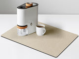 Coffee Maker Mat for Countertops, Coffee Bar Accessories Fit Under Coffee Machine Mat 19"x12"Rubber Backed Coffee Pots - Table Mat Under Appliance, Kitchen Counter Coffee Dish Drying Mat, Marble Beige Golener