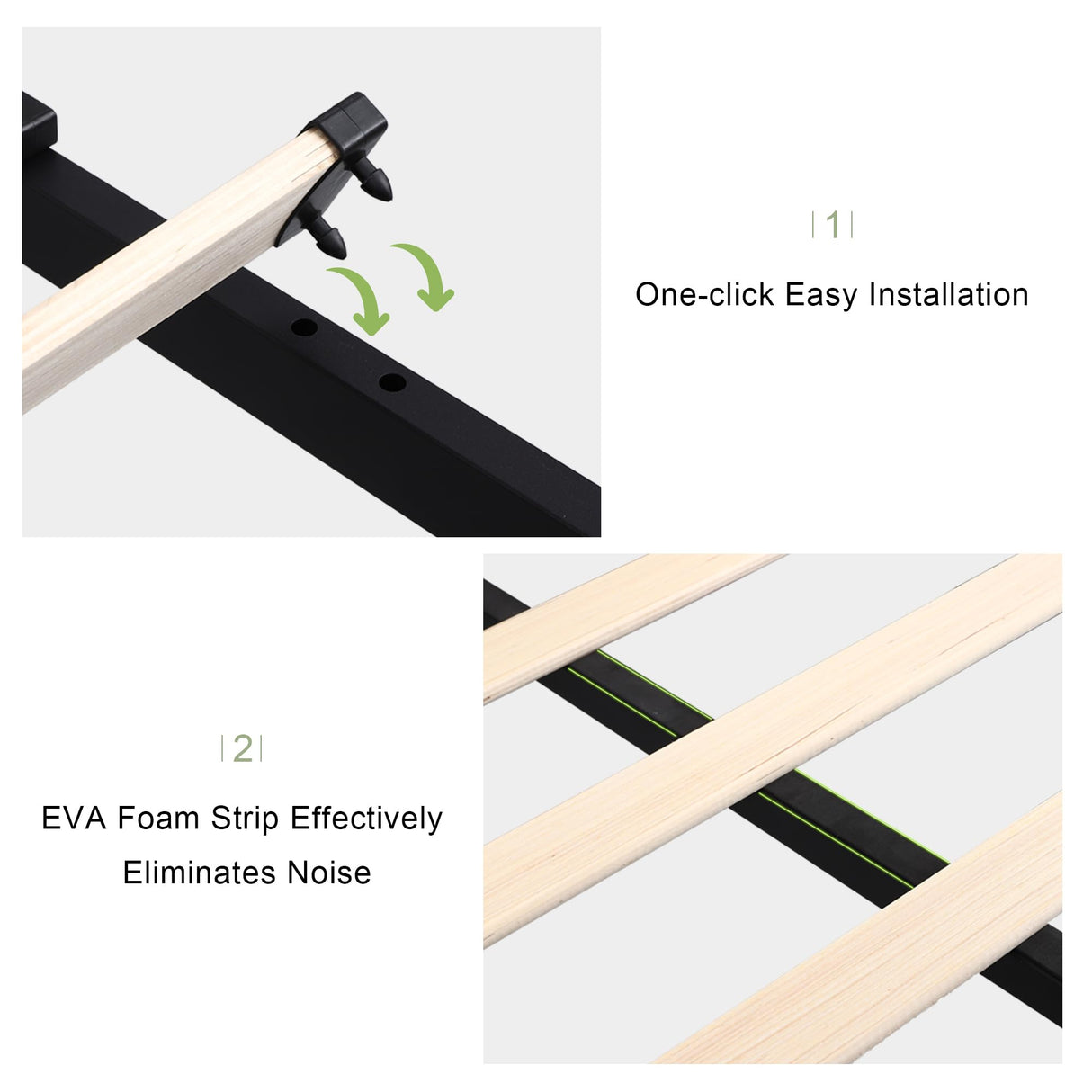 Feonase Beige King Size Platform Bed Frame with 4 Storage Drawers and Charging Station Feonase