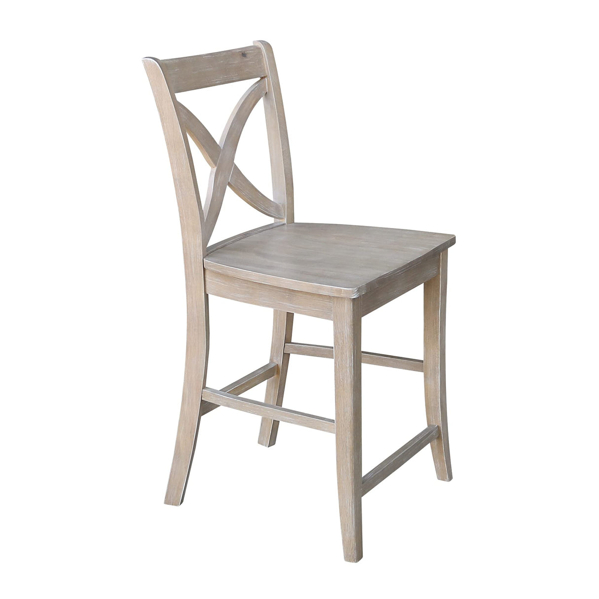 International Concepts Cosmo Stool Barstool, Washed Gray Taupe IC International Concepts