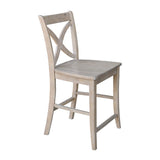 International Concepts Cosmo Stool Barstool, Washed Gray Taupe IC International Concepts