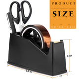 Heat Tape Dispenser, Masking Tape Dispenser, Holder Fits 1" and 3" Core, 6.8 x 2.2 x 3.4 Inch, Desktop Tape Dispenser, Heat Tape for Sublimation(Black) AWEI AZHI