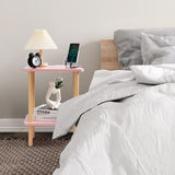 FORAOFUR Side Table with Charging Station, Small Side Table with 2 USB Ports and Outlets, Small End Tables for Small Spaces in Living Room, Bedroom & Nursery, 2 Tier Small Nightstand FORAOFUR