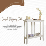 Kings Brand Furniture - Entryway Table - Narrow Console Table - Console Table with Storage - Hallway Decor - Wood Console Tables for Entryway - Narrow Console Sofa Side Table - Foyer - White Kings Brand Furniture