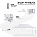 10x20 FT Pop up Canopy, Wonlink Folding Heavy Duty Height Adjustable Instant Shelter Gazebos with Wheeled Bag Waterproof Wonlink