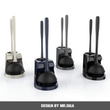 MR.SIGA Toilet Plunger and Bowl Brush Combo for Bathroom Cleaning, Black, 1 Set MR.SIGA