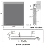 SMARTSTANDARD 40" Concealed Sliding Barn Door Hardware Kit with Soft Close Mechanisn, Wall Mount Concealed System, Aluminum (Door Not Included) SMARTSTANDARD