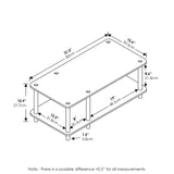 Furinno Just No Tools Mid TV Stand, White w/White Tube Furinno