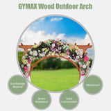 GYMAX Wood Arbor Arch, 85" Garden Archway Arch Lattice Trellis Pergola for Backyard Lawn Climbing Plants, Outdoor Ceremony Wedding Bridal Decor GYMAX