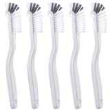 5 Piece Cleaning Dish Scrub Brush Kitchen Sink Bathroom Brushes, Household Pot Pan Dishwasher Edge Corners Grout Deep Cleaning Brush with Stiff Bristles (White and Black) Patelai