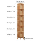 360° Rotating Freestanding Bookshelf - Multi-Tier Wooden Storage Rack for Home & Office DYRABREST