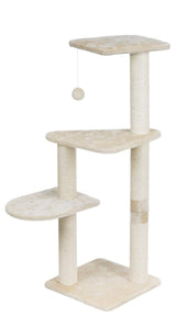 TRIXIE Pet Products Altea Cat Tree (Beige with paw prints), large (16 x 16 x 46 in.) (43884) TRIXIE