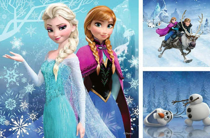 Ravensburger Disney Frozen Winter Adventures Puzzle Set - 3 x 49-Piece Jigsaw Puzzles for Kids | Unique Piece Design | Enhances Concentration & Creativity | FSC-Certified Materials