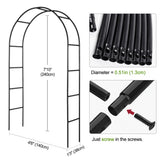 Metal Pergola Arbor,4.6 Feet Wide x7.9 Feet High Assemble Freely for Various Climbing Plant Wedding Garden Arch Bridal Party Decoration Wide Arbor LeJoy Garden