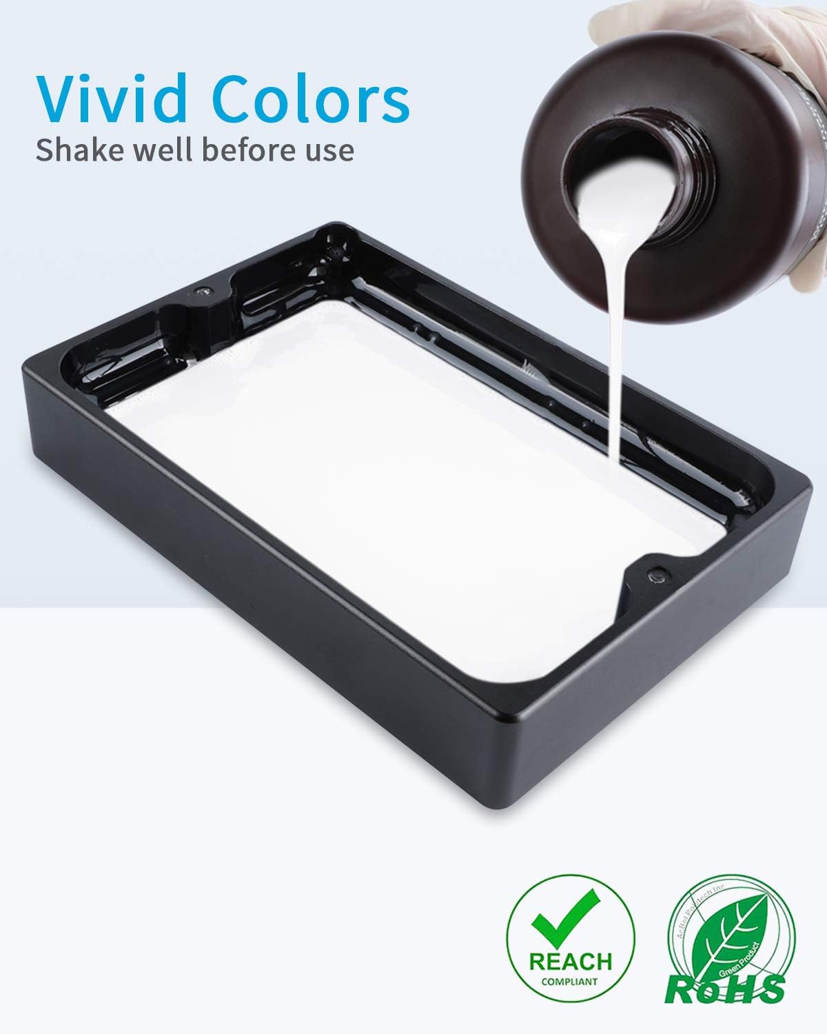 ELEGOO Water Washable 3D Printer Resin White 2KG, Low Shrinkage High Durability 395-405nm Fast Curing 3D Printing Liquid, High Strength and Toughness Resin for LCD/SLA/DLP Resin Printers ELEGOO