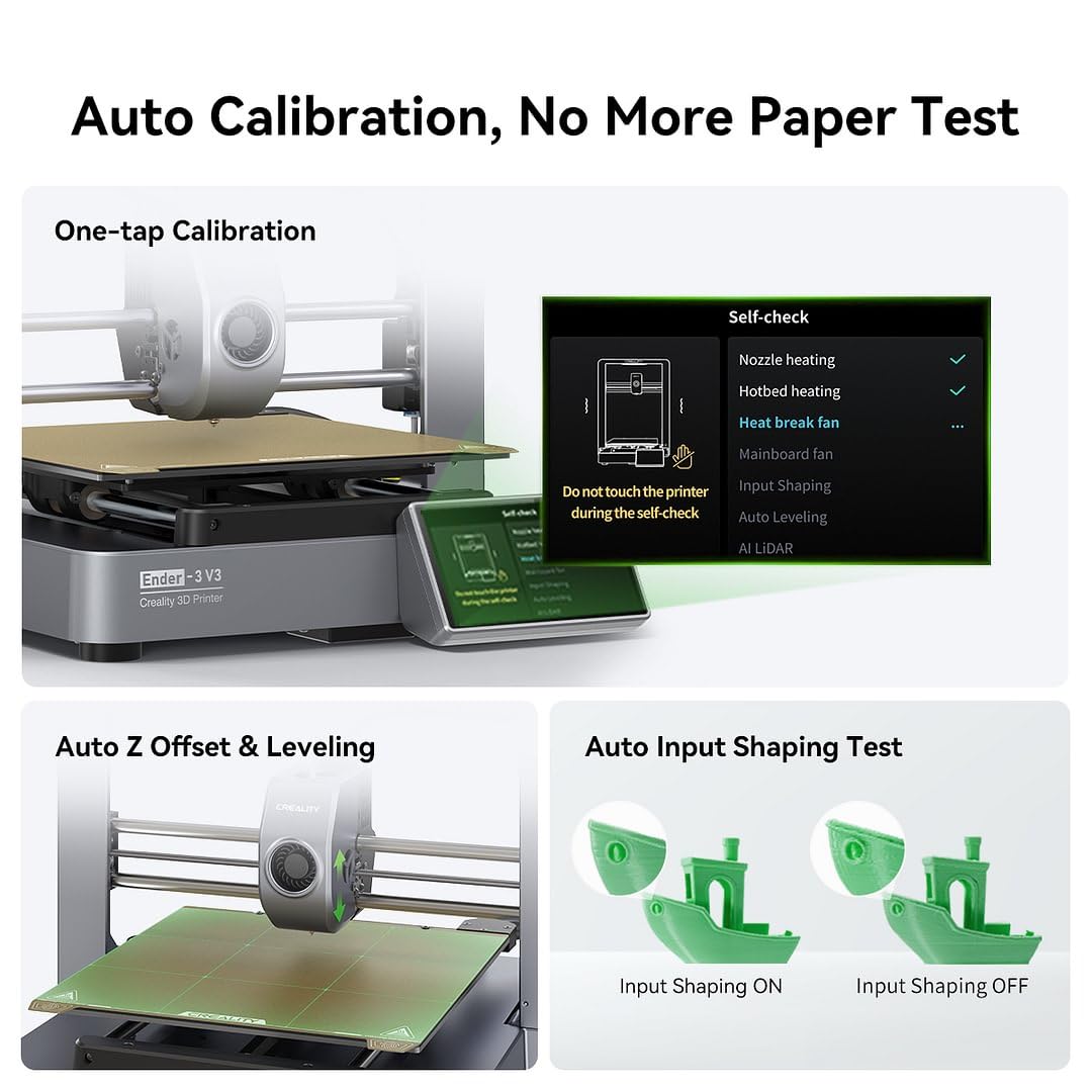 Creality Official Ender 3 V3 3D Printer,600mm/s Printing Speed,Clog-free Extruder KIT,All-metal Build,Auto Calibration for Leveling, Print Size 8.66 * 8.66 * 9.44 inch - WoodArtSupply