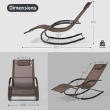 mansion home Lounge Chair, Outdoor Chaise Lounge with Detachable Pillow for Patio, Lawn, Pool, Outdoor Lounge Chairs, Brown mansion home