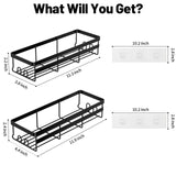 WOWBOX Shower Caddies 2 Pack - Adhesive Hanging Shower Shelf - Bathroom Organizers and Storage, No Drilling Stainless Shower Shelves for Home Decor, Bathroom Accessories WOWBOX