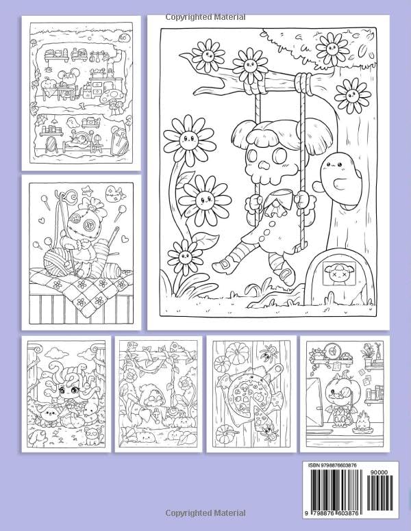Creepy Cutie: Coloring Book for Adults and Teens Featuring Goth Kawaii and Spooky Cute Creatures of All Kinds and Many More Coco Wyo LLC