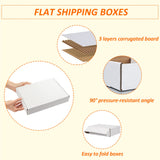 HORLIMER 11x8x2 inches Shipping Boxes Set of 25, White Corrugated Cardboard Box Literature Mailer HORLIMER