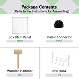 C&AHOME Cube Storage Organizer, 16-Cube Shelves Units, Plastic Storage Cubes, DIY Closet Organizer, Modular Closet Storage Shelves Ideal for Home, 48.4" L × 12.4" W × 48.4" H Transparent SUM3016W C&AHOME