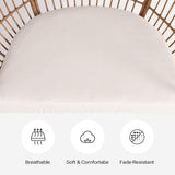 OTSUN Wicker Egg Chair, Oversized Egg Basket Chair for Living Room, Backyard, Outdoor Indoor Lounger with 4 Cushions, 440lb Capacity, Steel Frame, Ivory OTSUN