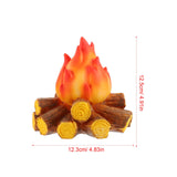 Ciieeo Artificial Fake Camp Led Campfire Lamp Props Campfire Night Light Realistic Log Flameless Candle Battery Operated Nightstand for Camping Home Decorations Ciieeo