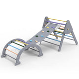 SOKO Pikler Triangle Set - 6 in 1 Pikler Triangle Climber with Ramp Set Foldable Pikler Triangle Climbing Toy, Rock Climbing Ramp, Pikler Arch Climber, Montessori Climbing Set for Children and Kids SOKO