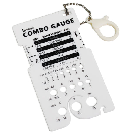 UPTTHOW Knitting Needle Gauge Spinning Control Card Multifunctional Combo Ruler for Spinners Yarn Measuring Tools WPI Guide Gauge Crochet Accessories UPTTHOW