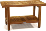 AquaTeak The Original 30" Spa Teak Shower Bench with Shelf AquaTeak