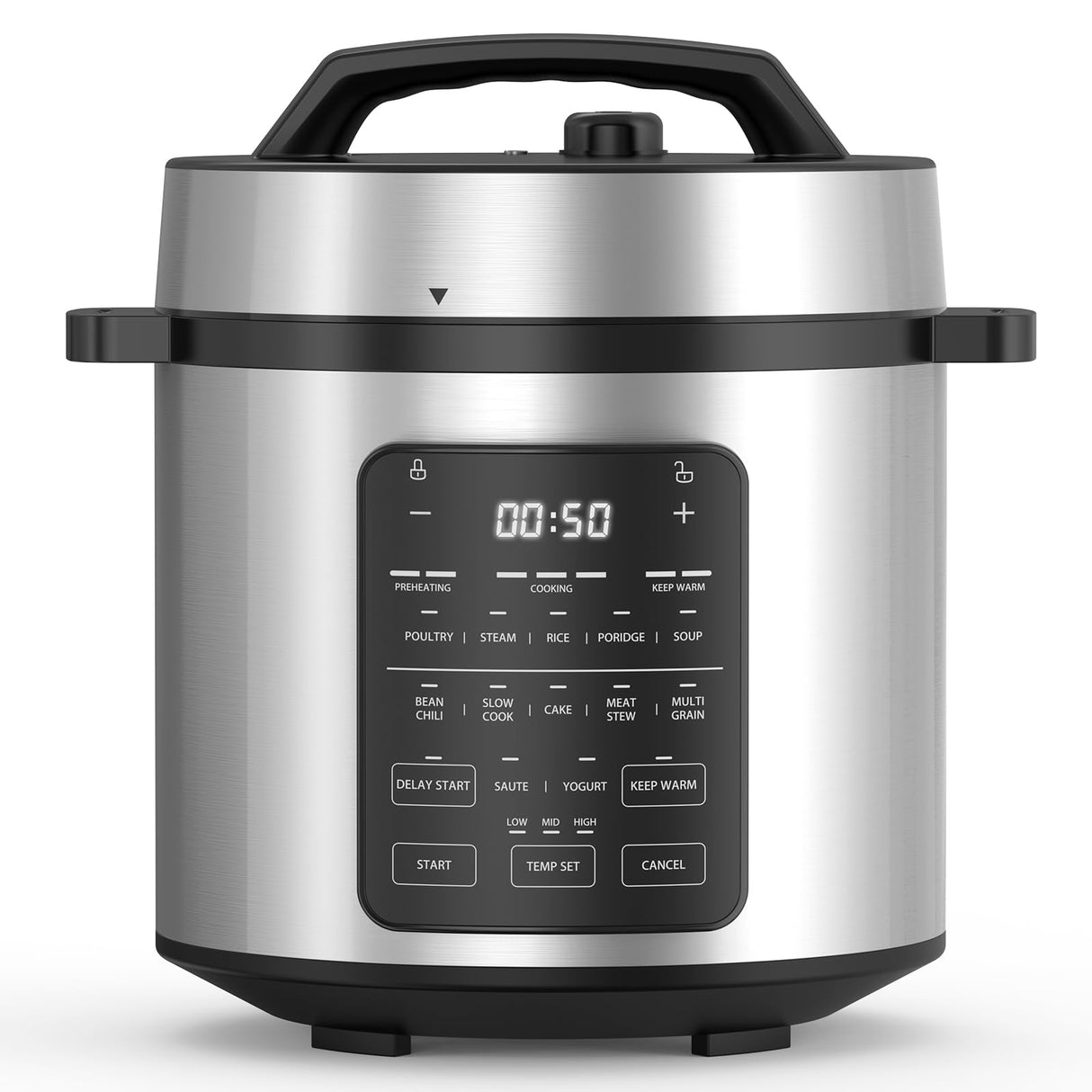 Sweetcrispy 6 QT Electric Pressure Cooker 12-in-1 Multi Digital Cookers, Rice Steamer Yogurt Maker Stainless Steel Sweetcrispy