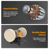 Hoteche 4-3/8-Inch Bench Buffer Polisher Adjustable Speed Electric Buffing Machine for Metal, Wood, Jewelry, Sanding, Waxing Hoteche