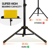 CAHAYA 5 in 1 Dual-use Sheet Music Stand & Desktop Book Stand Metal Portable Solid Back Height Adjustable from 31.4-57in with Book Stand Support, Carrying Bag, Sheet Music Folder and Clip CAHAYA