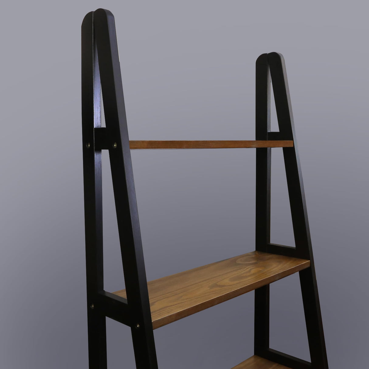 Casual Home 100% Solid Wood 5-Shelf Ladder Bookcase, Standard, Two-Tone Casual Home