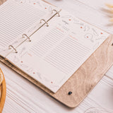 ENJOY THE WOOD Wooden Blank Recipe Book Binder - Personalized Recipe Notebook - Family Cookbook Journal Custom Sketchbook To Write In Organizer by Enjoy The Wood (Large (A4), Pizza) Enjoy The Wood