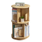 360° Rotating Solid Wood Bookshelf – 5 Tier Spinning Bookcase for Stylish Storage in Any Room LWQFHI