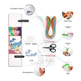 Uniquilling Quilling Kit Paper Quilling Kit for Adults Beginner, Handmade DIY Craft Quilling Paper Filigree Painting Kit Tools, Room Wall Art Decor Gifts, 16 * 20-inch Great Wave Off Kanagawa (Basic) Uniquilling