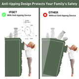 IFGET Farmhouse 8 Drawer Dresser for Bedroom, Tall Chest of Drawers, Chest of Drawers Organizer Storage, Wood Rustic Bedroom Dresser for Closet, Living Room, Hallway, White IFGET